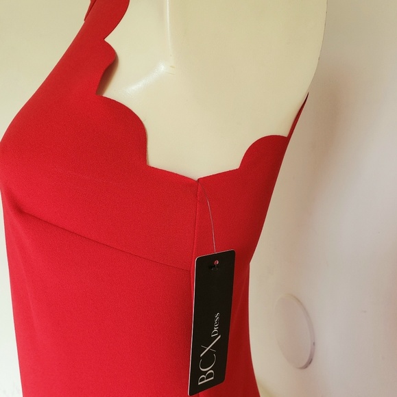 Red Scalloped Dress - Picture 5 of 5